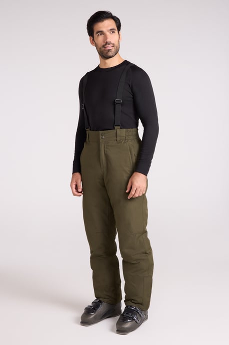 'Dusk II' Men's Ski Pants Warm Insulated Snow Proof Elastic Waist Winter Trouser Forest Green - Image 3