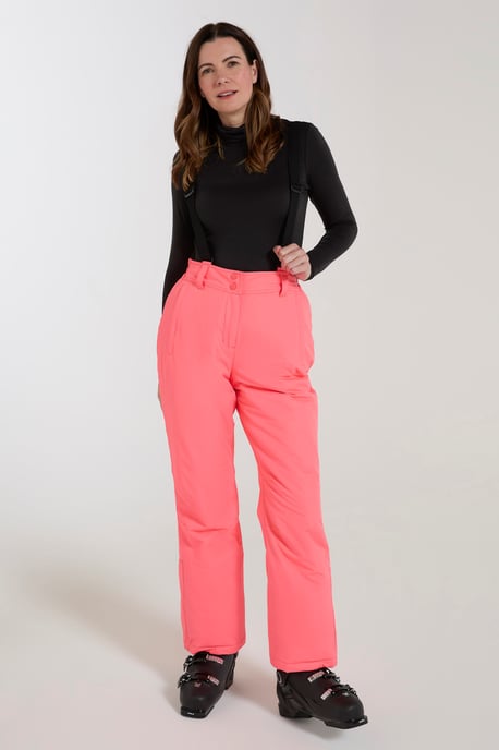'Moon' Women's Ski Pants Warm Insulated Snow Proof Elastic Waist Winter Trouser Pink - Image 3