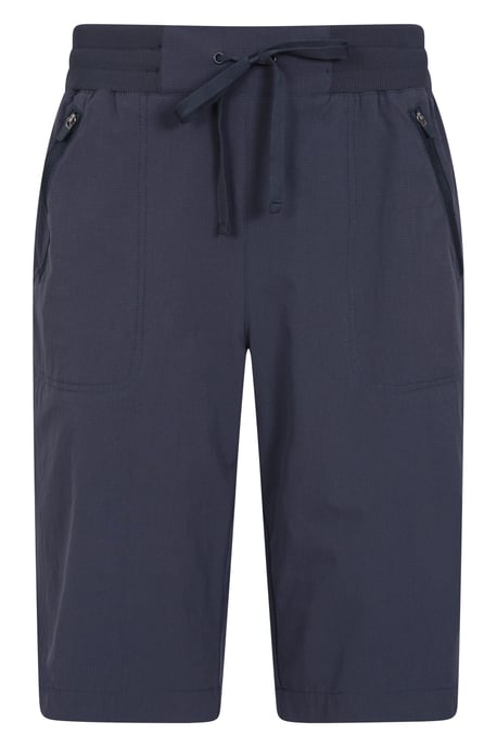 'Explorer' Women's Long Shorts Quick Dry Walking Active Adventure Bottoms Dark Blue - Image 5