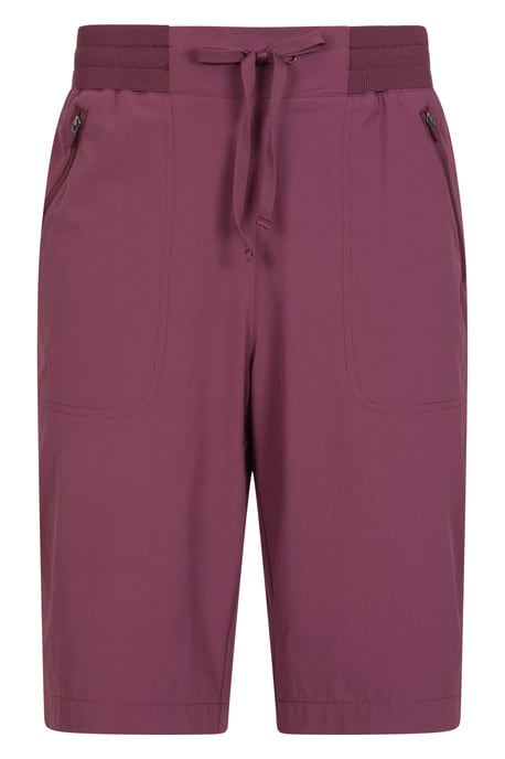 'Explorer' Women's Long Shorts Quick Dry Walking Active Adventure Bottoms Burgundy - Image 5