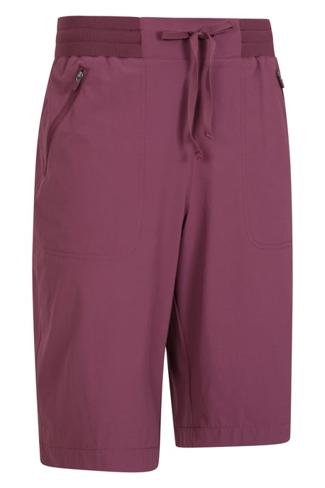 'Explorer' Women's Long Shorts Quick Dry Walking Active Adventure Bottoms Burgundy - Image 6