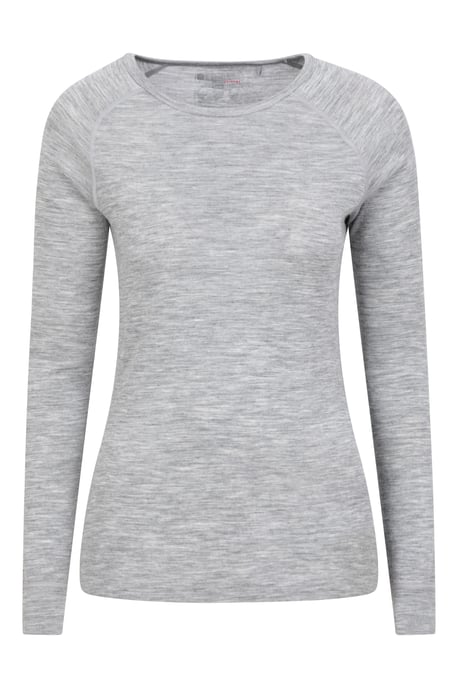 'Merino' Women's Thermal Base Layer Trousers Breathable Skiing Hiking Pants Light Grey - Image 2