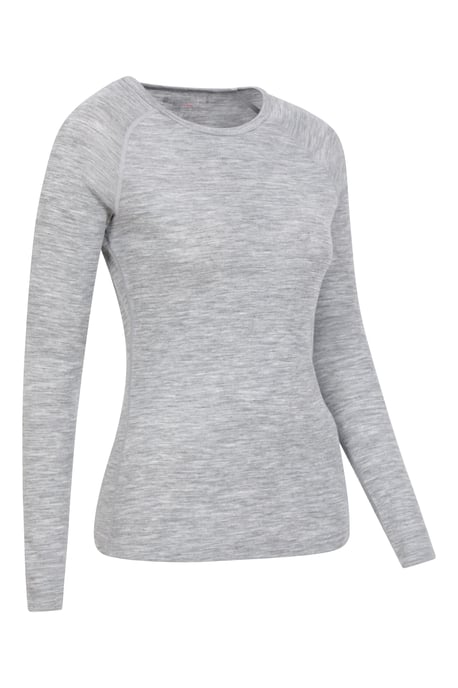 'Merino' Women's Thermal Base Layer Trousers Breathable Skiing Hiking Pants Light Grey - Image 4