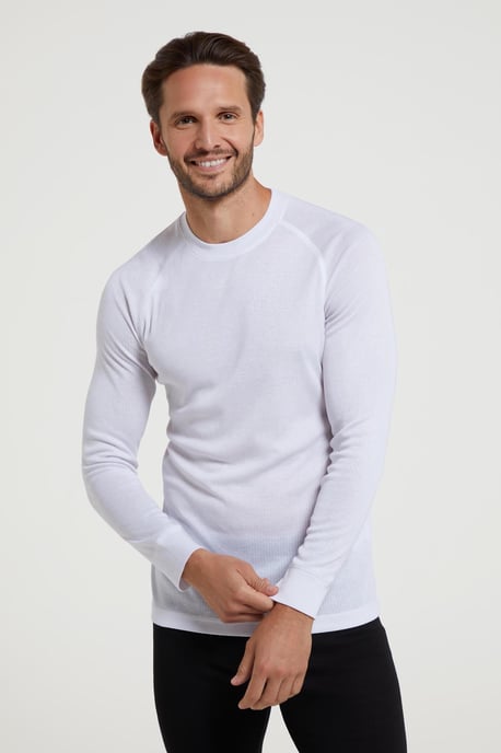 'Talus' Men's Thermal Base Layer Top Quick Drying Breathable White - Image 1
