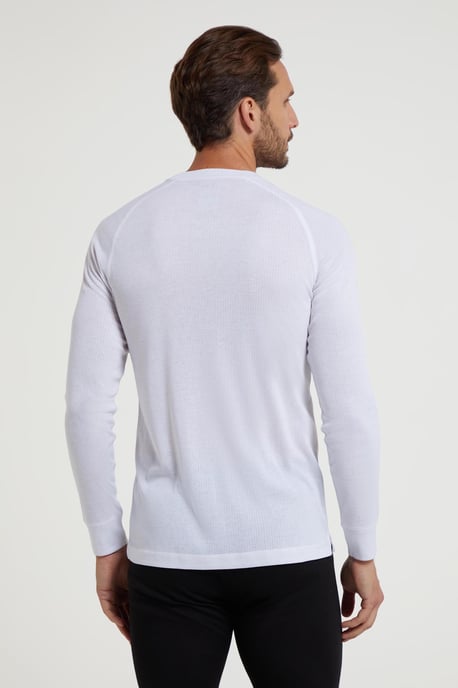 'Talus' Men's Thermal Base Layer Top Quick Drying Breathable White - Image 4