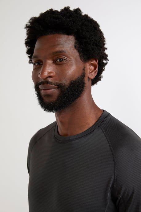 'Vermont' Men's Thermal Base Layer Top Breathable Skiing Hiking Tee Grey - Image 4