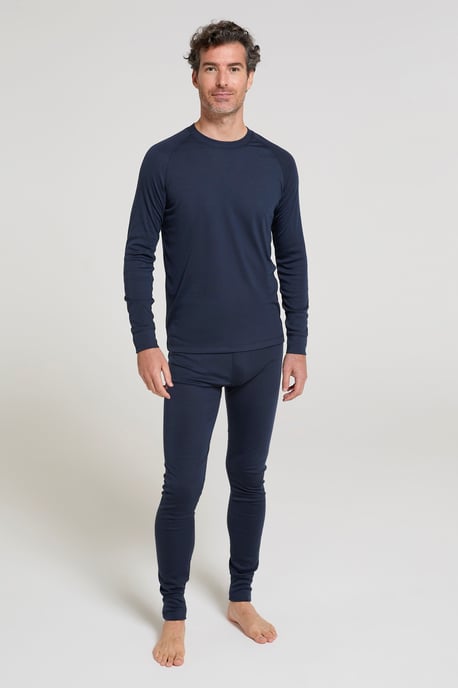 'Talus' Men's Thermal Base Layer Top Quick Drying Breathable Navy - Image 2