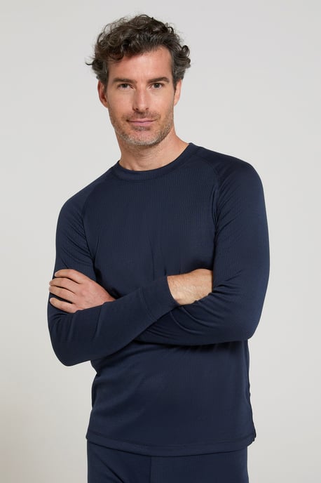 'Talus' Men's Thermal Base Layer Top Quick Drying Breathable Navy - Image 3