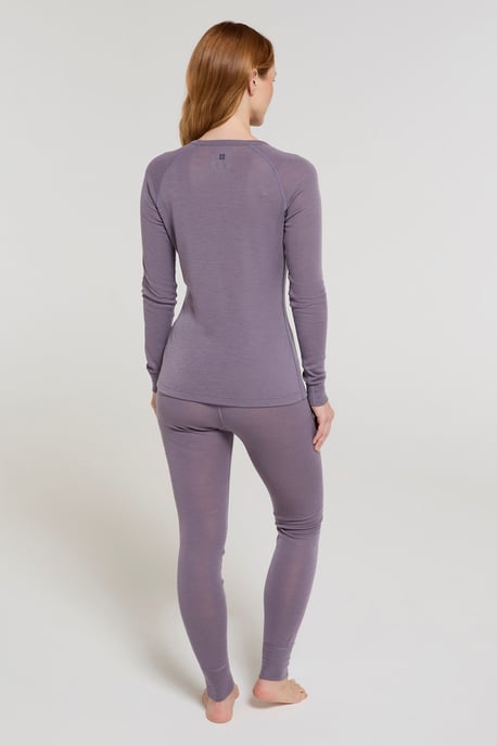 'Merino' Women's Thermal Base Layer Trousers Breathable Skiing Hiking Pants Purple - Image 3