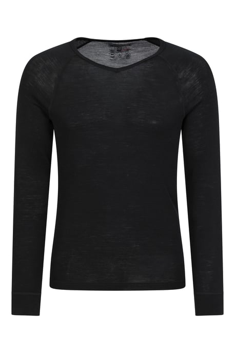 Men's V Neck Base Layer Top Breathable Skiing Hiking Everyday Tee Black - Image 4