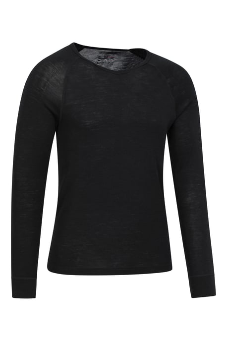 Men's V Neck Base Layer Top Breathable Skiing Hiking Everyday Tee Black - Image 5