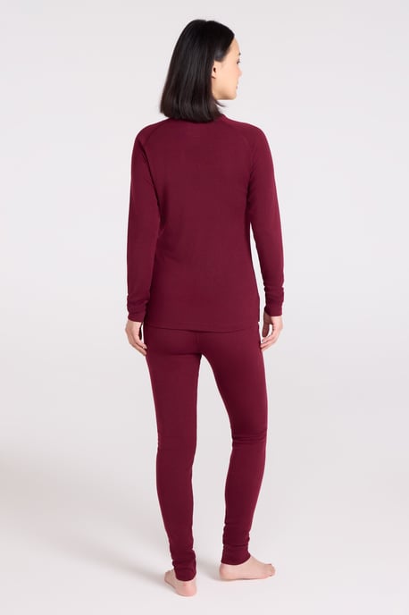 'Talus' Women's Base Layer Top Half Zip Thermal Long Sleeved Tee Berry - Image 5