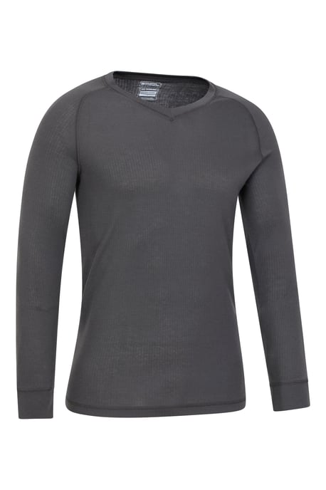 'Talus' Men's V Neck Base Layer Top Thermal Quick Drying Winter Tee Charcoal - Image 6