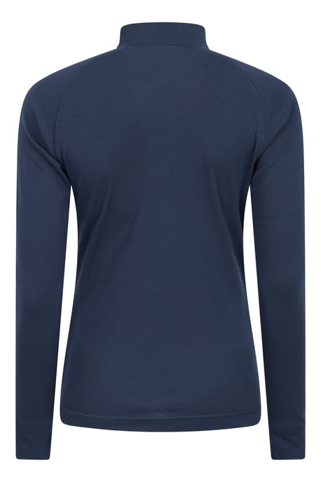 'Talus' Women's Base Layer Top Half Zip Thermal Long Sleeved Tee Navy - Image 3