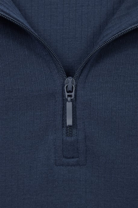 'Talus' Women's Base Layer Top Half Zip Thermal Long Sleeved Tee Navy - Image 5