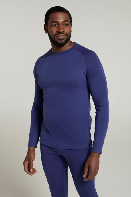 'Talus' Men's Thermal Base Layer Top Quick Drying Breathable Dark Blue - Image 2