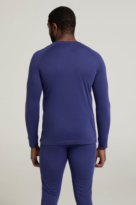 'Talus' Men's Thermal Base Layer Top Quick Drying Breathable Dark Blue - Image 3