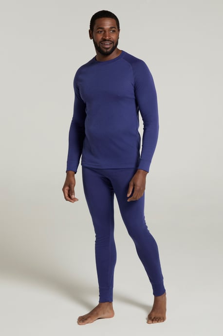 'Talus' Men's Thermal Base Layer Top Quick Drying Breathable Dark Blue - Image 4