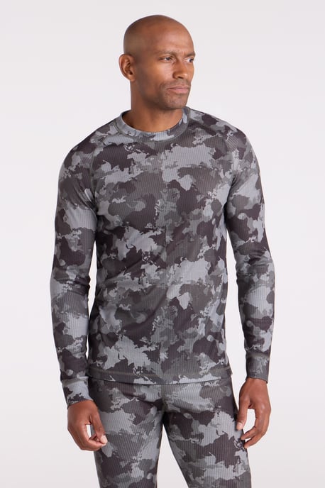 'Talus' Men's Printed Round Neck Top Quick Dry Winter Base Layer Camouflage - Image 2
