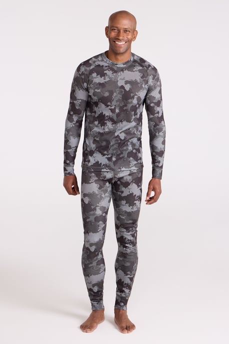 'Talus' Men's Printed Round Neck Top Quick Dry Winter Base Layer Camouflage - Image 3