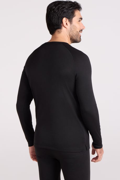 'Talus' Men's Thermal Base Layer Top Quick Drying Breathable Black - Image 3