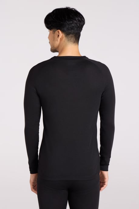 'Talus' Men's V Neck Base Layer Top Thermal Quick Drying Winter Tee Black - Image 3