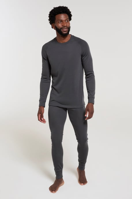 'Talus' Men's Thermal Base Layer Top Quick Drying Breathable Charcoal - Image 2