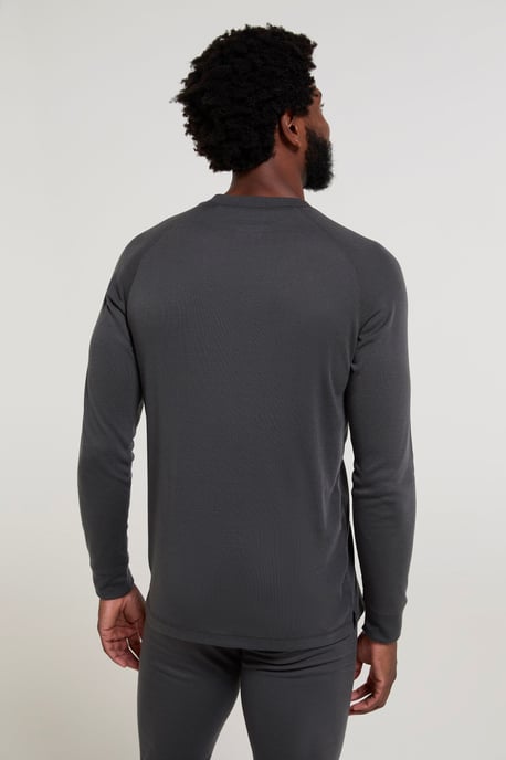 'Talus' Men's Thermal Base Layer Top Quick Drying Breathable Charcoal - Image 3