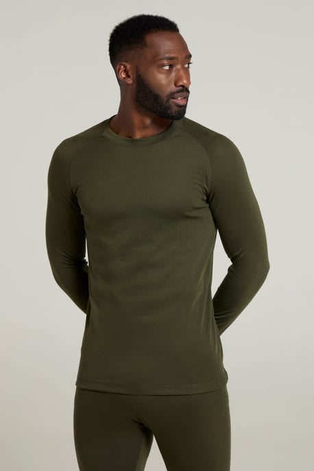 'Talus' Men's Thermal Base Layer Top Quick Drying Breathable Khaki - Image 1