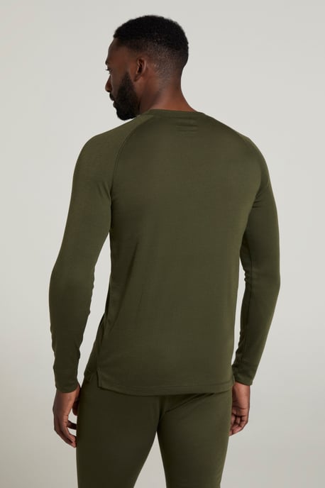'Talus' Men's Thermal Base Layer Top Quick Drying Breathable Khaki - Image 3