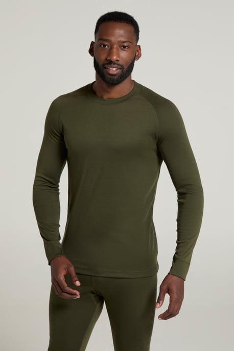 'Talus' Men's Thermal Base Layer Top Quick Drying Breathable Khaki - Image 4