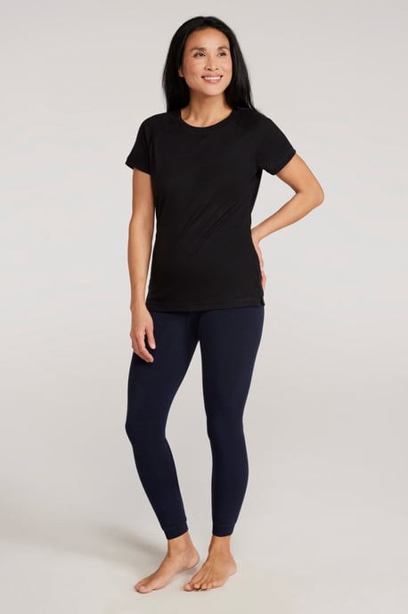 'Talus' Women's Round Neck Tee Quick Dry Thermal Base Layer Top Black - Image 3