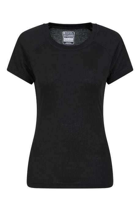 'Talus' Women's Round Neck Tee Quick Dry Thermal Base Layer Top Black - Image 5