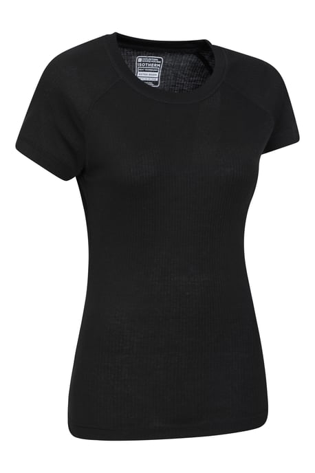 'Talus' Women's Round Neck Tee Quick Dry Thermal Base Layer Top Black - Image 6