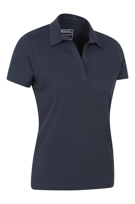 Women's UV Polo T-Shirt V Neck Summer Ladies Active Casual Tee Navy - Image 2