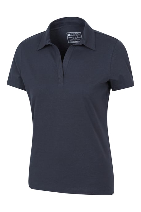 Women's UV Polo T-Shirt V Neck Summer Ladies Active Casual Tee Navy - Image 4