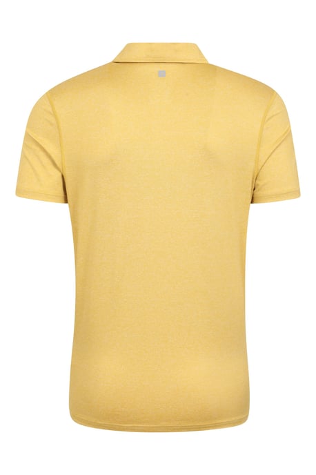 'Agra' Men's Striped Polo T-Shirt Sun Protection Sweat Wicking Tee Yellow - Image 4