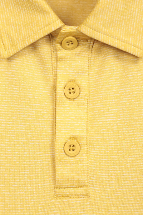 'Agra' Men's Striped Polo T-Shirt Sun Protection Sweat Wicking Tee Yellow - Image 6