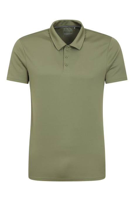'Endurance' Men's Polo IsoCool Sun Protection Top Quick Dry Everyday Tee Khaki - Image 5