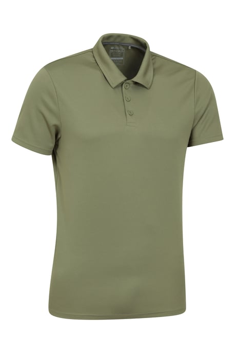 'Endurance' Men's Polo IsoCool Sun Protection Top Quick Dry Everyday Tee Khaki - Image 6