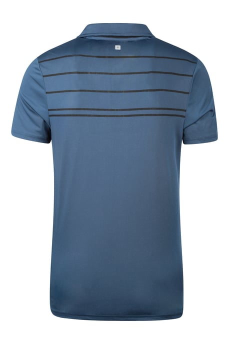 Men's Away IsoCool Polo with Button Neck Sun Protection Summer Tee Blue - Image 4