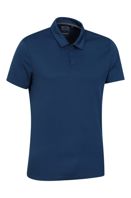 'Endurance' Men's Polo IsoCool Sun Protection Top Quick Dry Everyday Tee Dark Blue - Image 6