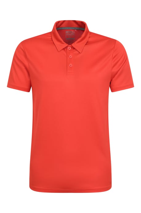 'Endurance' Men's Polo IsoCool Sun Protection Top Quick Dry Everyday Tee Orange - Image 5