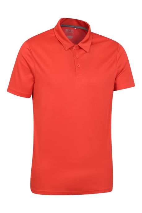 'Endurance' Men's Polo IsoCool Sun Protection Top Quick Dry Everyday Tee Orange - Image 6