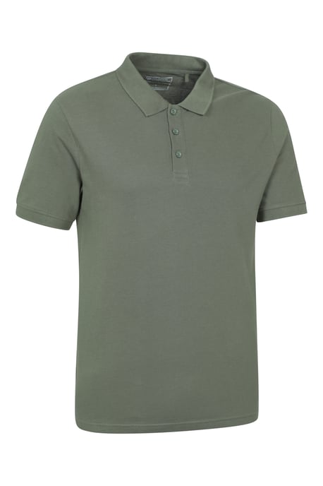 'Lakeside II' Men's Polo Shirt with Button Neck Breathable Summer Tee Khaki - Image 6