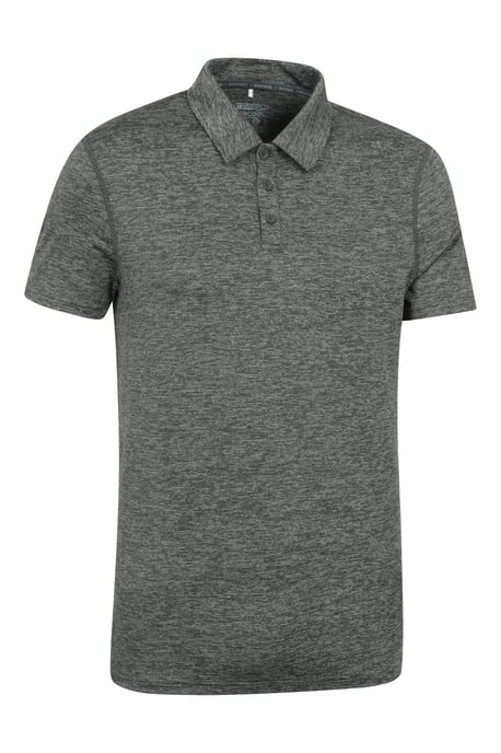 'Agra' Men's Striped Polo T-Shirt Sun Protection Sweat Wicking Tee Khaki - Image 6