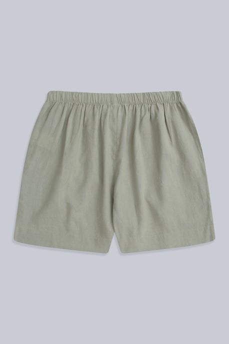 'Nova' Women's Linen Shorts Regular Fit Breathable Summer Bottoms Pale Green - Image 6