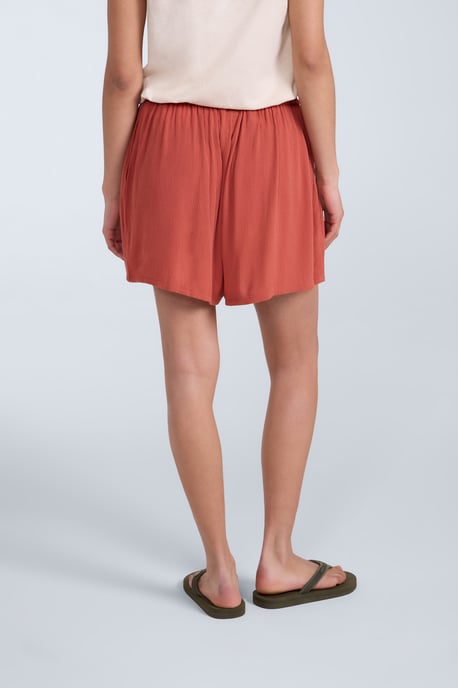 'Ria' Women's Beach Shorts with Front Pockets Summer Bottoms Rust - Image 2