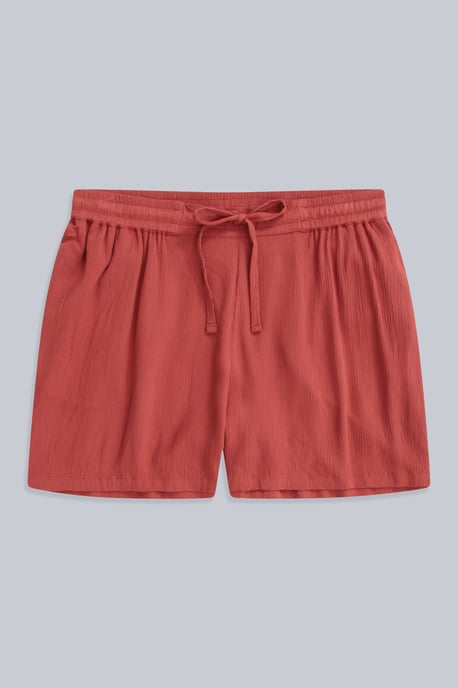 'Ria' Women's Beach Shorts with Front Pockets Summer Bottoms Rust - Image 4