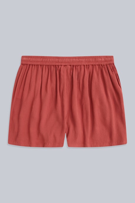 'Ria' Women's Beach Shorts with Front Pockets Summer Bottoms Rust - Image 5